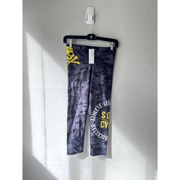 Terez for Soulcycle Paint Splatter Leggings High Rise Waist Black Size XS - Picture 2 of 5